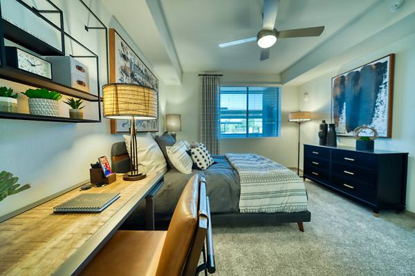 bedroom at Elevation at the Village Apartments