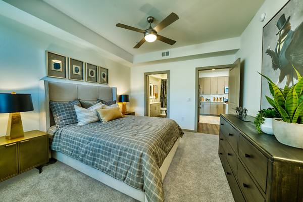bedroom at Elevation at the Village Apartments