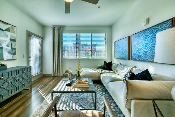 living room at Elevation at the Village Apartments