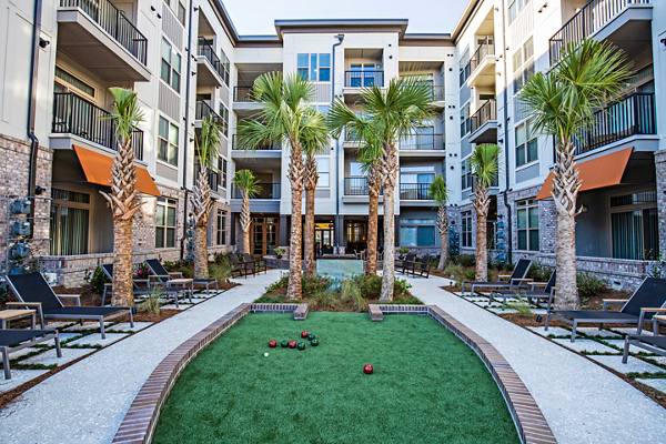 bocce court at 42 Magnolia + 5000 Forest Apartments