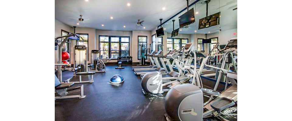 Modern fitness center with state-of-the-art equipment at Tapestry at Lake Park Apartments