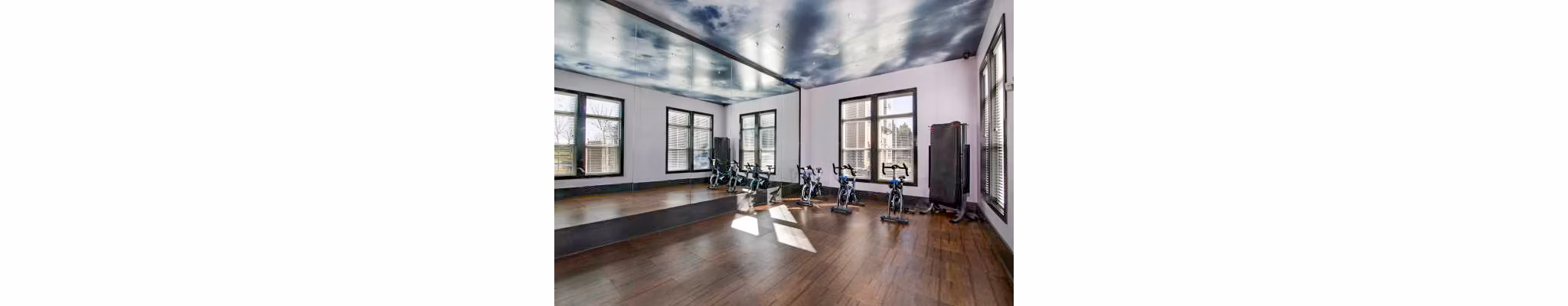 State-of-the-art yoga/spin studio at Tapestry at Lake Park Apartments