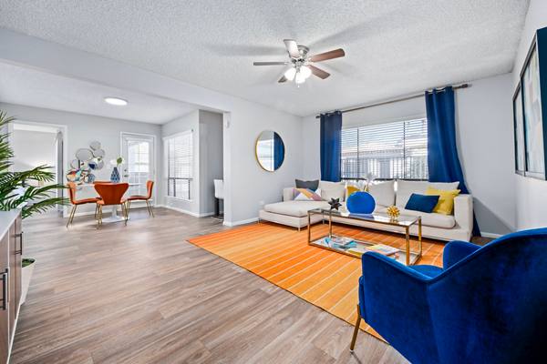 living room at Pointe at South Mountain Apartments