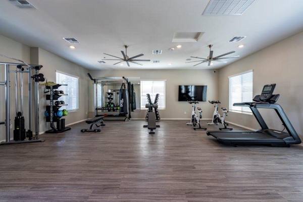 fitness center at Vlux at Sunset Farms Apartments