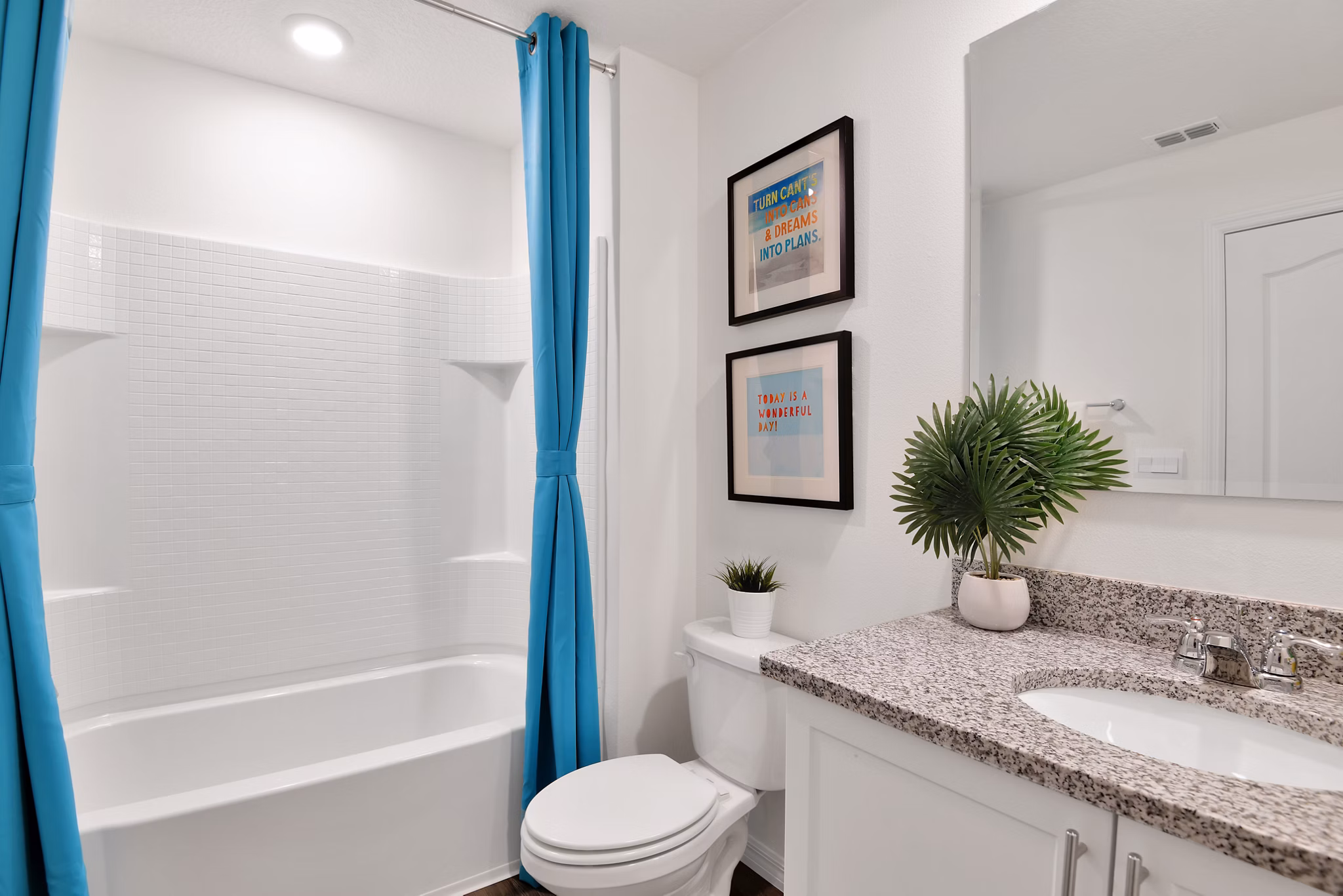 Modern bathroom with sleek fixtures at Summerwell Avian Pointe Apartments - luxury living spaces optimized for comfort and style