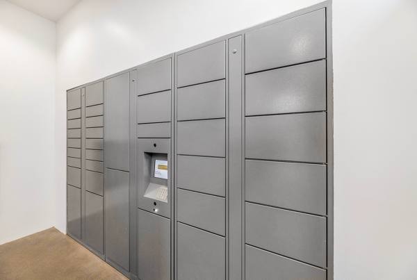parcel pickup lockers at The Premiere at Eastmark Apartments