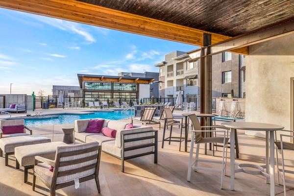 patio at The Premiere at Eastmark Apartments