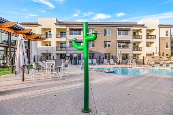 pool patio at The Premiere at Eastmark Apartments