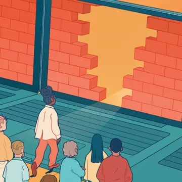 Illustration for Lesley Slaton Brown's essay Inclusivity is more than just a seat at the table