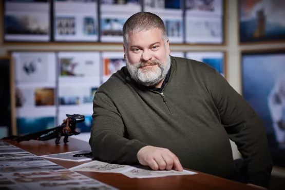 Dean DeBlois, writer/director, How to Train Your Dragon: The Hidden World is immersed in work from the studio's most recent film.