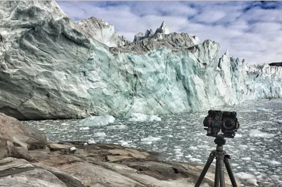 Filming the glaciers for Greenland Melting.