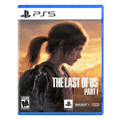 PS5 The Last of Us Part I game box featuring Ellie and Joel
