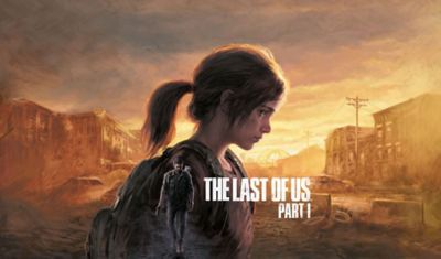 PS5 The Last of Us Part I key art featuring Ellie and Joel