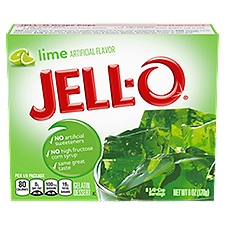 Jell-O Lime, Gelatin Dessert Mix, 6 Ounce