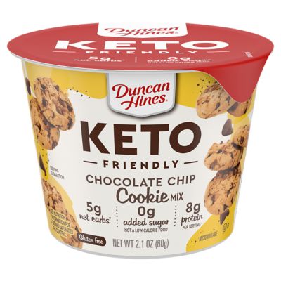 Duncan Hines Keto Friendly Chocolate Chip Cookie Mix Cup, 2.5 oz.